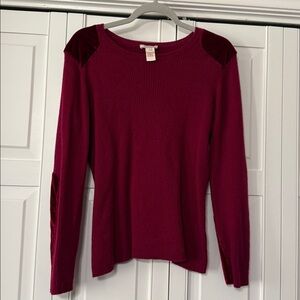 Sundance Deep Red Merino Wool Sweater